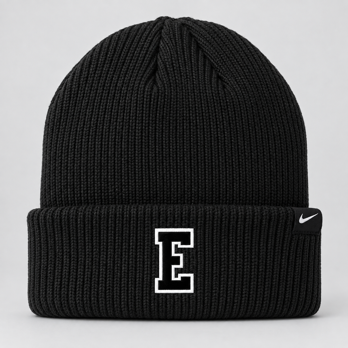 Edina Bantam B2 White Beanie — personalization shown is a sample