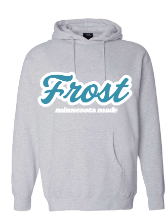 Frost mint glitter twill hoodie