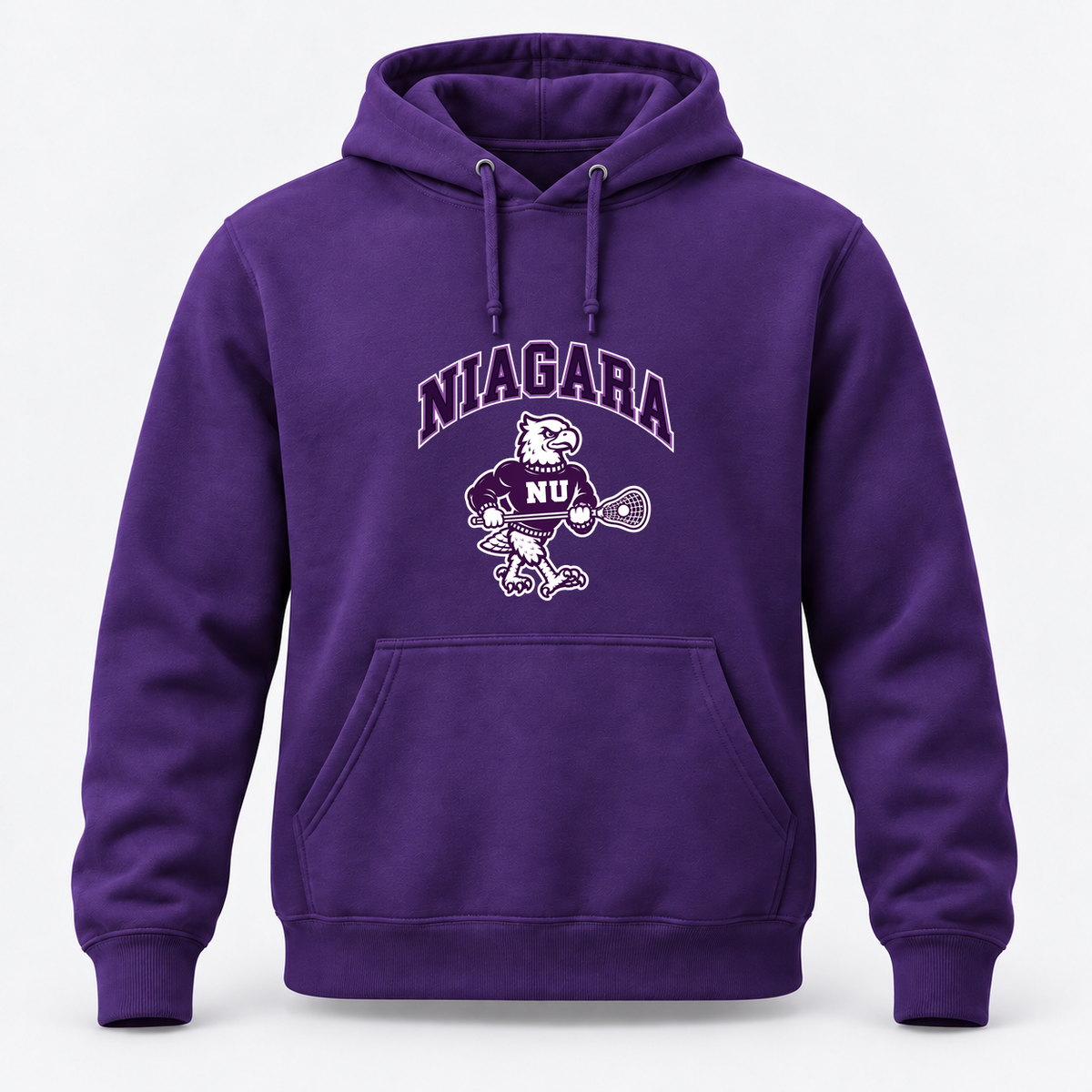 Niagara hoodie monty — supplied artwork composited on concept garment; production blank pending