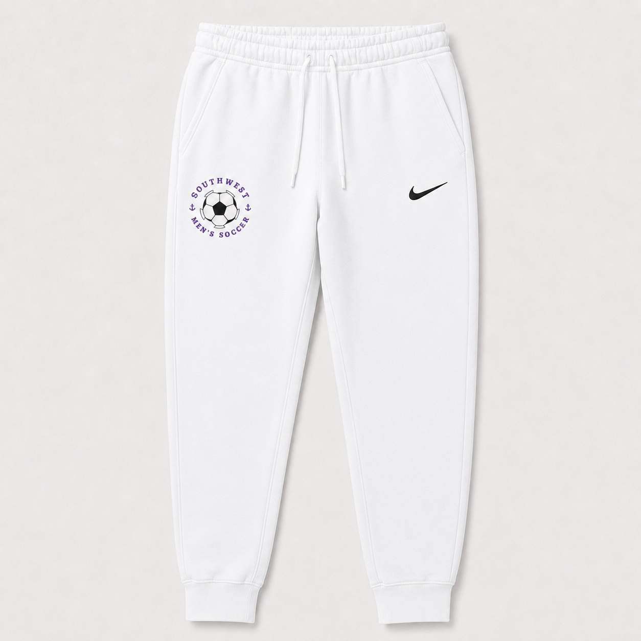 Southwest men's soccer ball Nike Club Fleece joggers in white