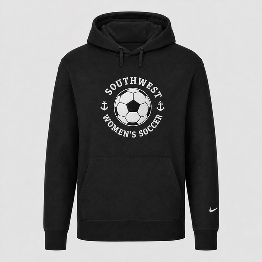 Southwest women's soccer ball Nike twill hoodie in black