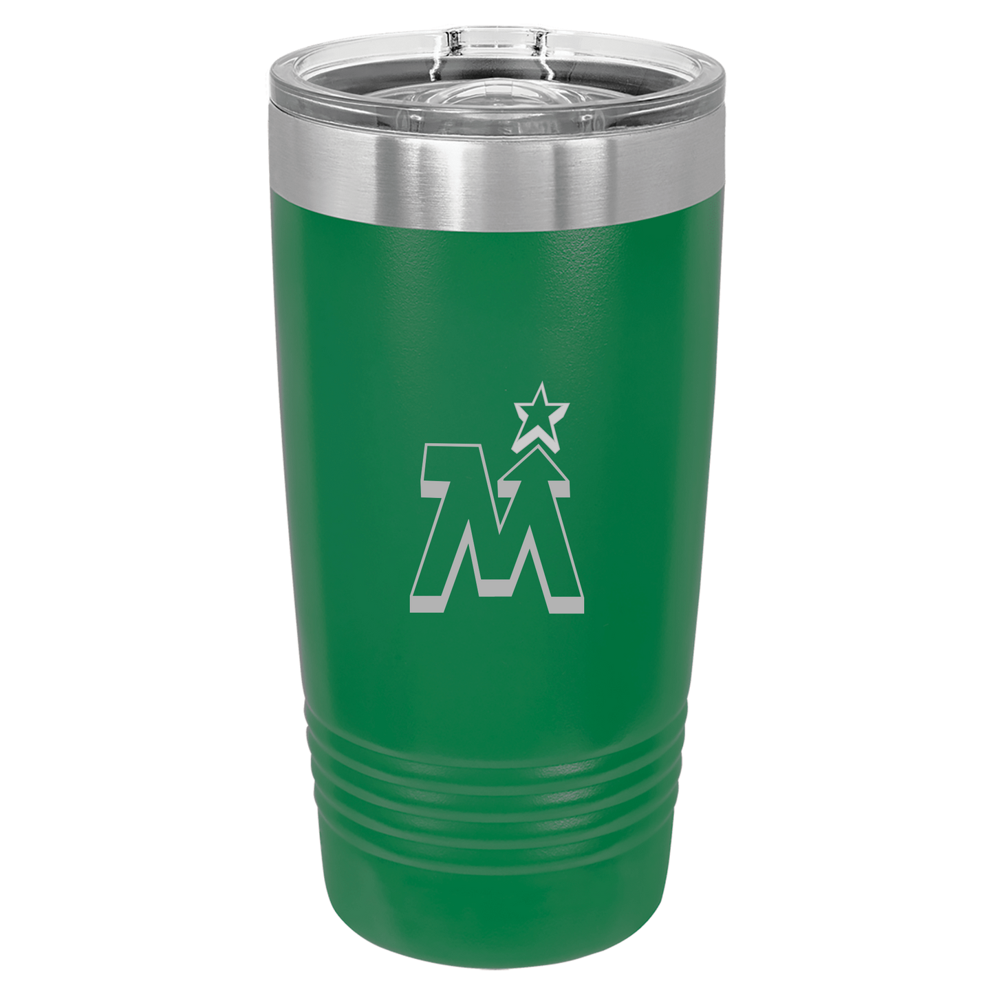 Team MN logo engraved green 20 oz tumbler