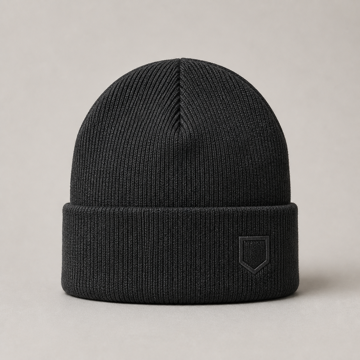 Custom embroidered knit beanie product photo by TTN Custom Apparel