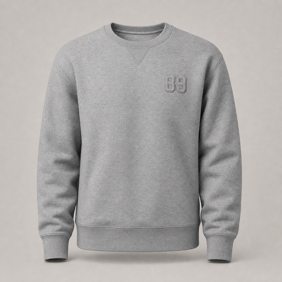 Custom varsity crewneck sweatshirt product photo by TTN Custom Apparel