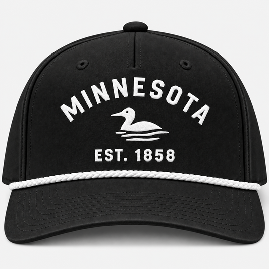 TTN Originals Minnesota Loon Established Richardson classic rope hat in Black / White