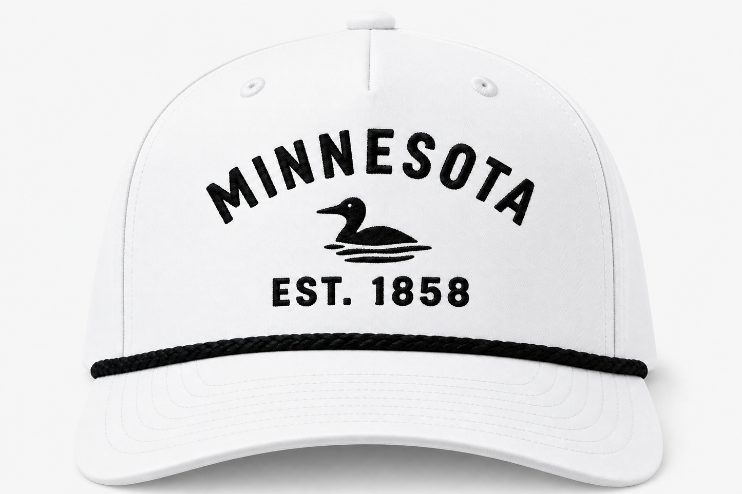 TTN Originals Minnesota Loon Established Richardson classic rope hat in White / Black
