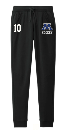 Minnetonka Bantam B1 White Hockey Sport-Tek Fleece Joggers