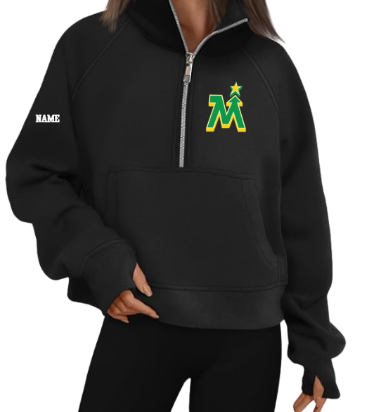 Team MN Cropped 1/2 Zip Pullover Fleece