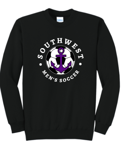 Southwest Men's Soccer Ball Anchor Printed Crewneck Sweatshirt