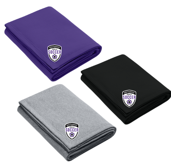 Southwest Lakers Soccer Shield Embroidered Fleece Blanket