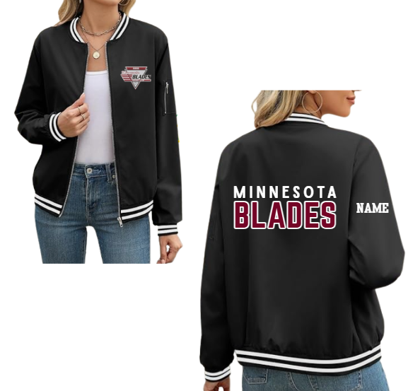 Blades Text Bomber Jacket