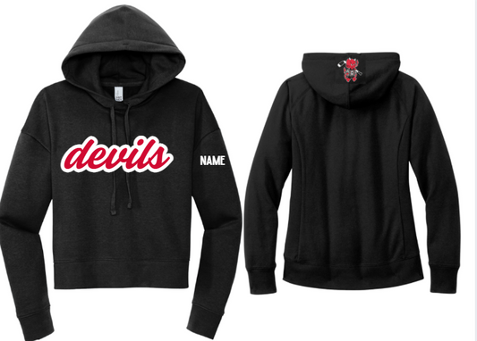 Devils Cropped Hoodie- Adult Sizes Only
