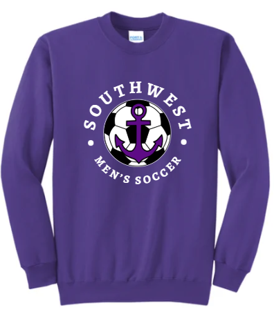 Southwest Men's Soccer Ball Anchor Printed Crewneck Sweatshirt