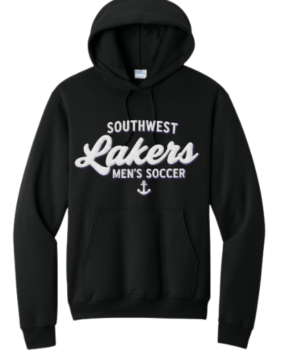 Southwest Lakers Men's Soccer Script Printed Hoodie