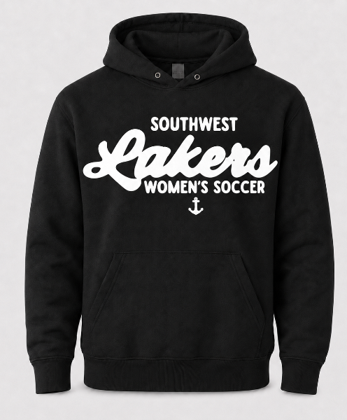 Southwest Lakers Women's Soccer Script Nike Twill Hoodie