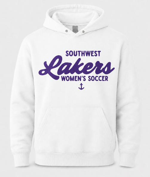 Southwest Lakers Women's Soccer Script Nike Twill Hoodie