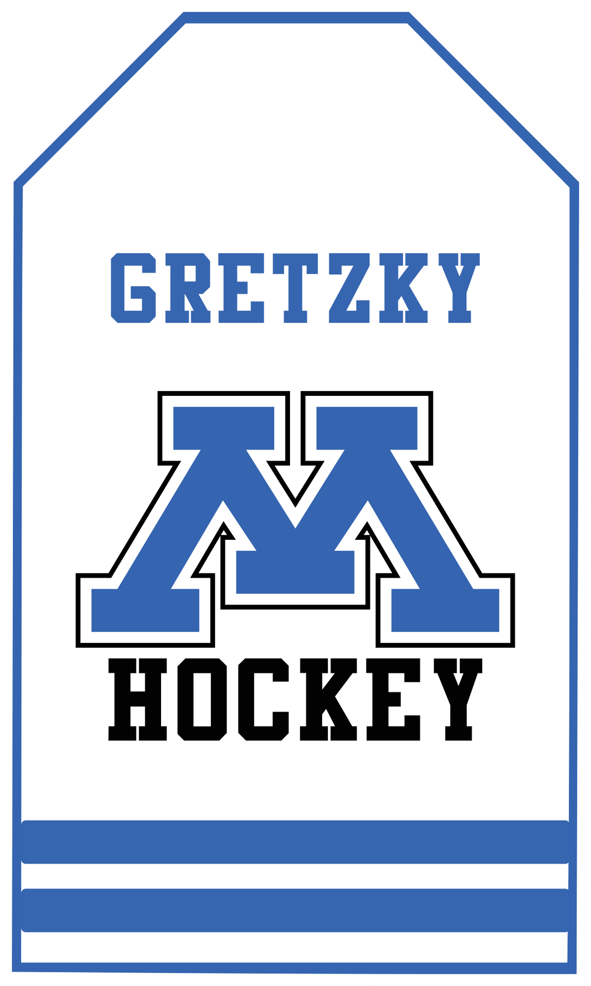 Minnetonka Bantam B1 White personalized player bag tag