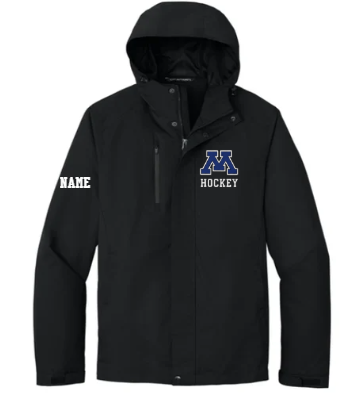 Bantam B1 White Men's Hooded Jacket mockup
