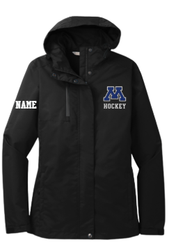 Bantam B1 White Women's Hooded Jacket mockup