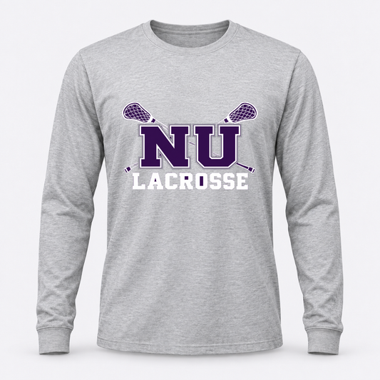 Niagara long sleeve nu sticks — supplied artwork composited on concept garment; production blank pending