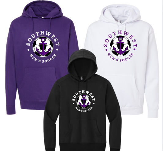 Southwest Men's Soccer Ball Anchor Printed Hoodie color options