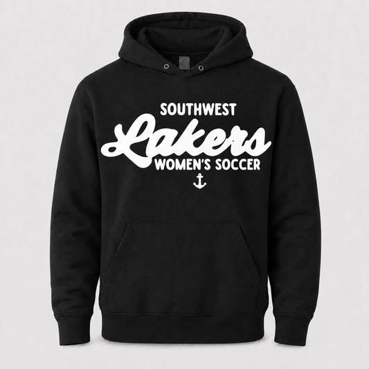 Southwest Lakers women's soccer hoodie in black
