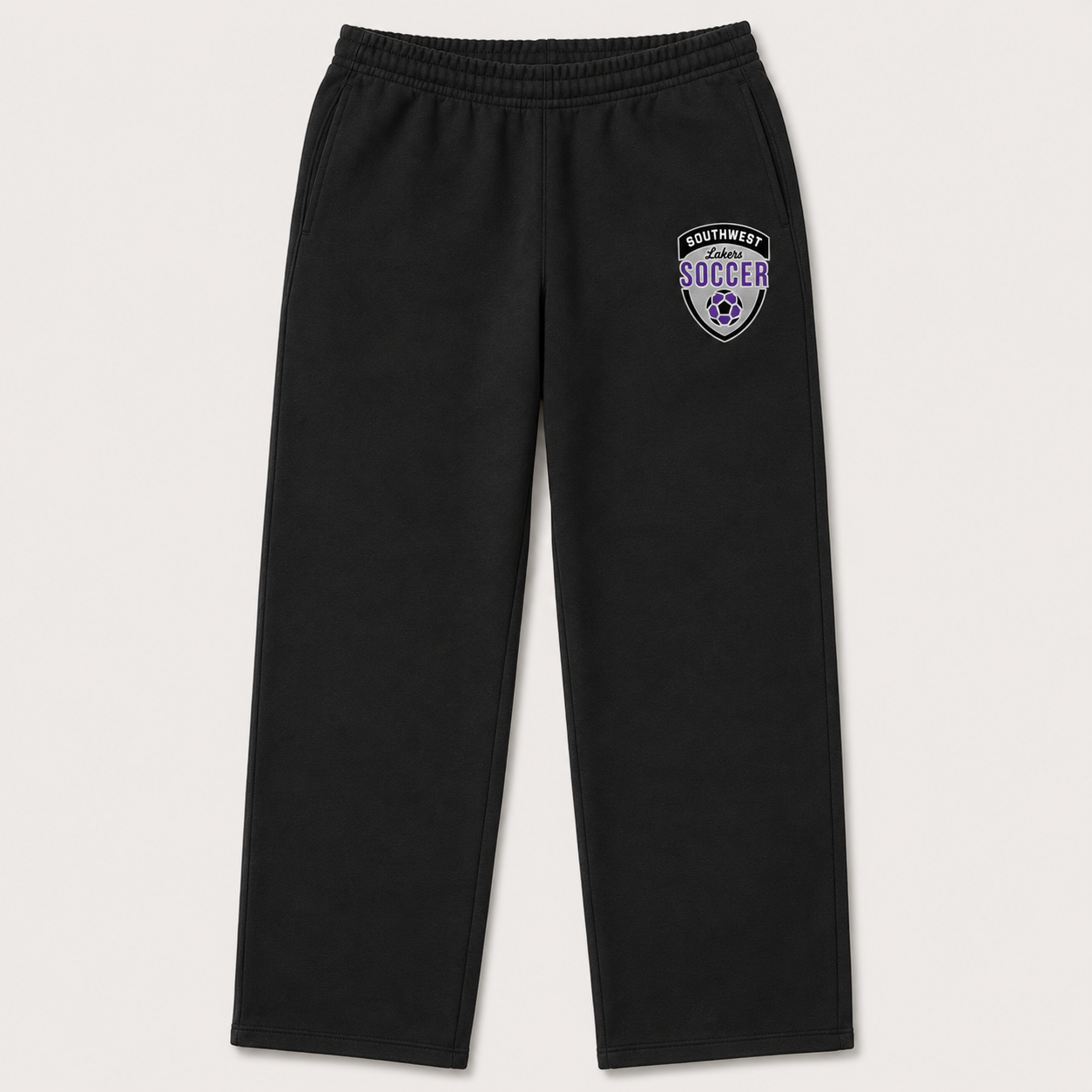Southwest Lakers Soccer shield fleece sweatpants in black