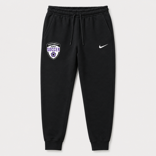 Southwest Lakers Soccer shield Nike Club Fleece joggers in black