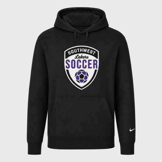 Southwest Lakers Soccer Shield Nike twill hoodie in black