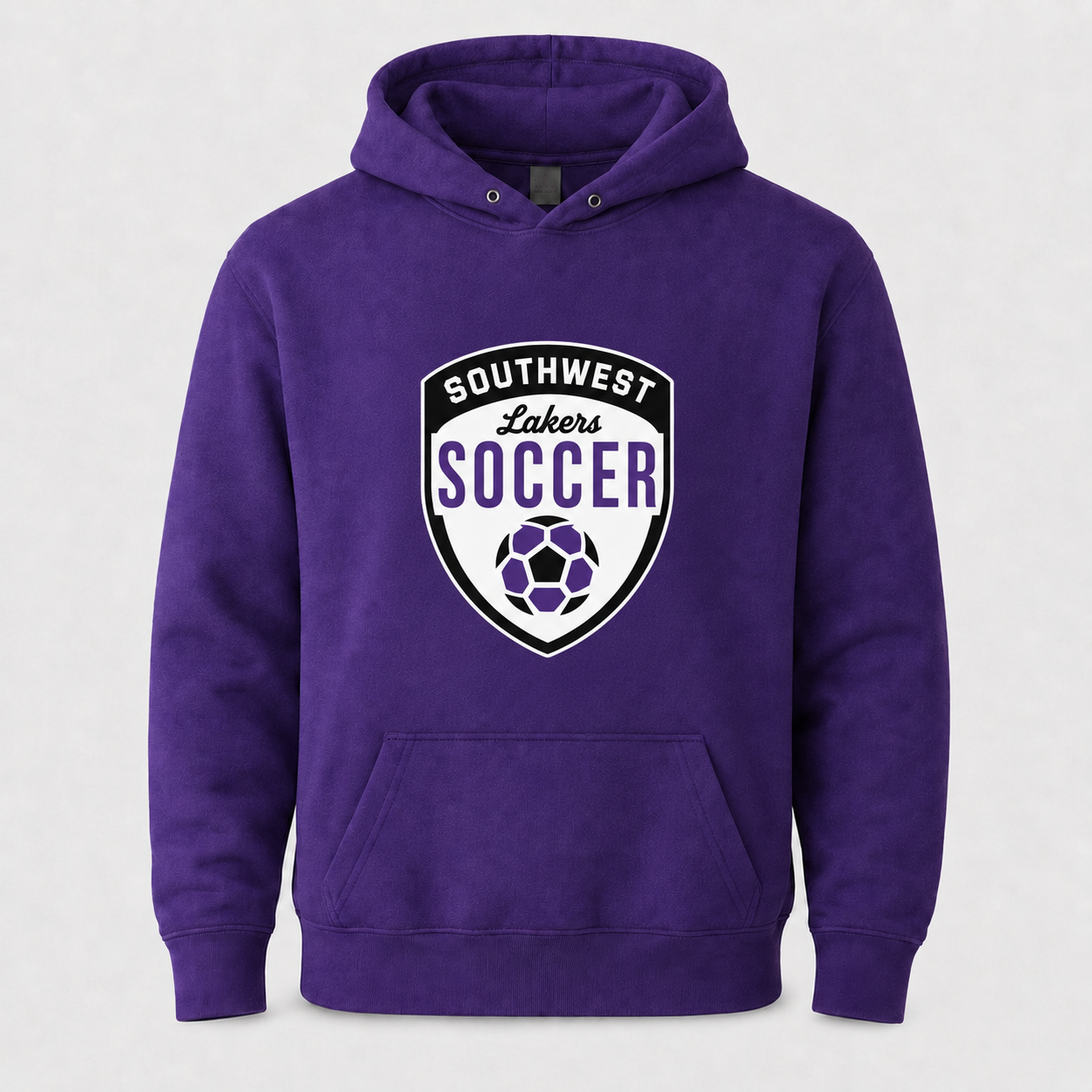 Southwest Lakers Soccer Shield hoodie in purple