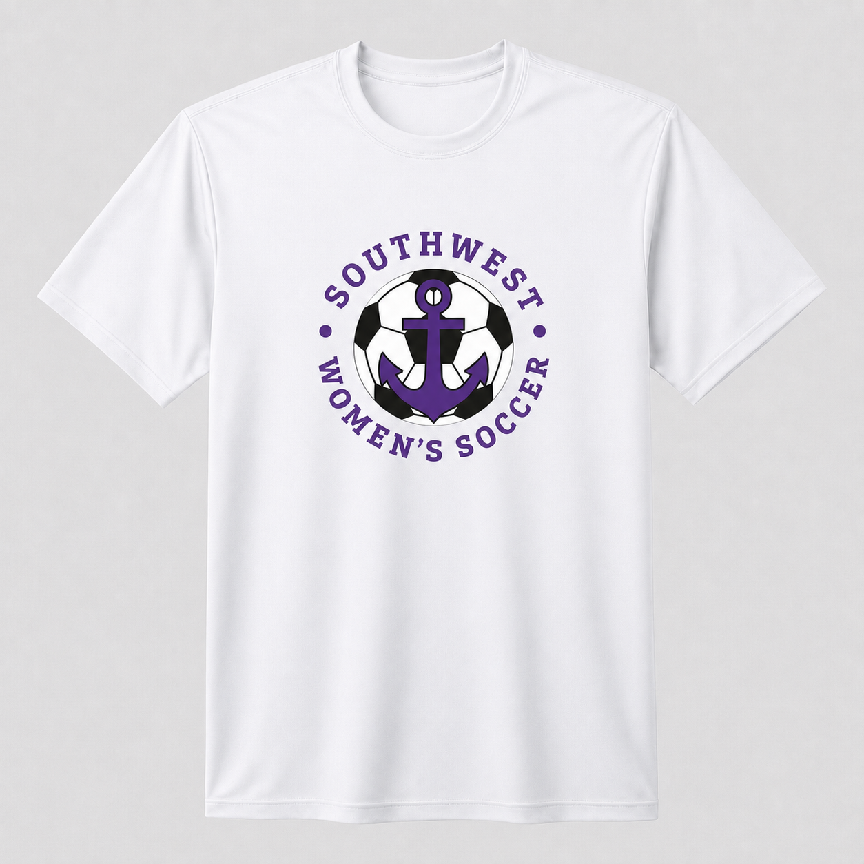 Southwest women's soccer ball anchor printed tee in white