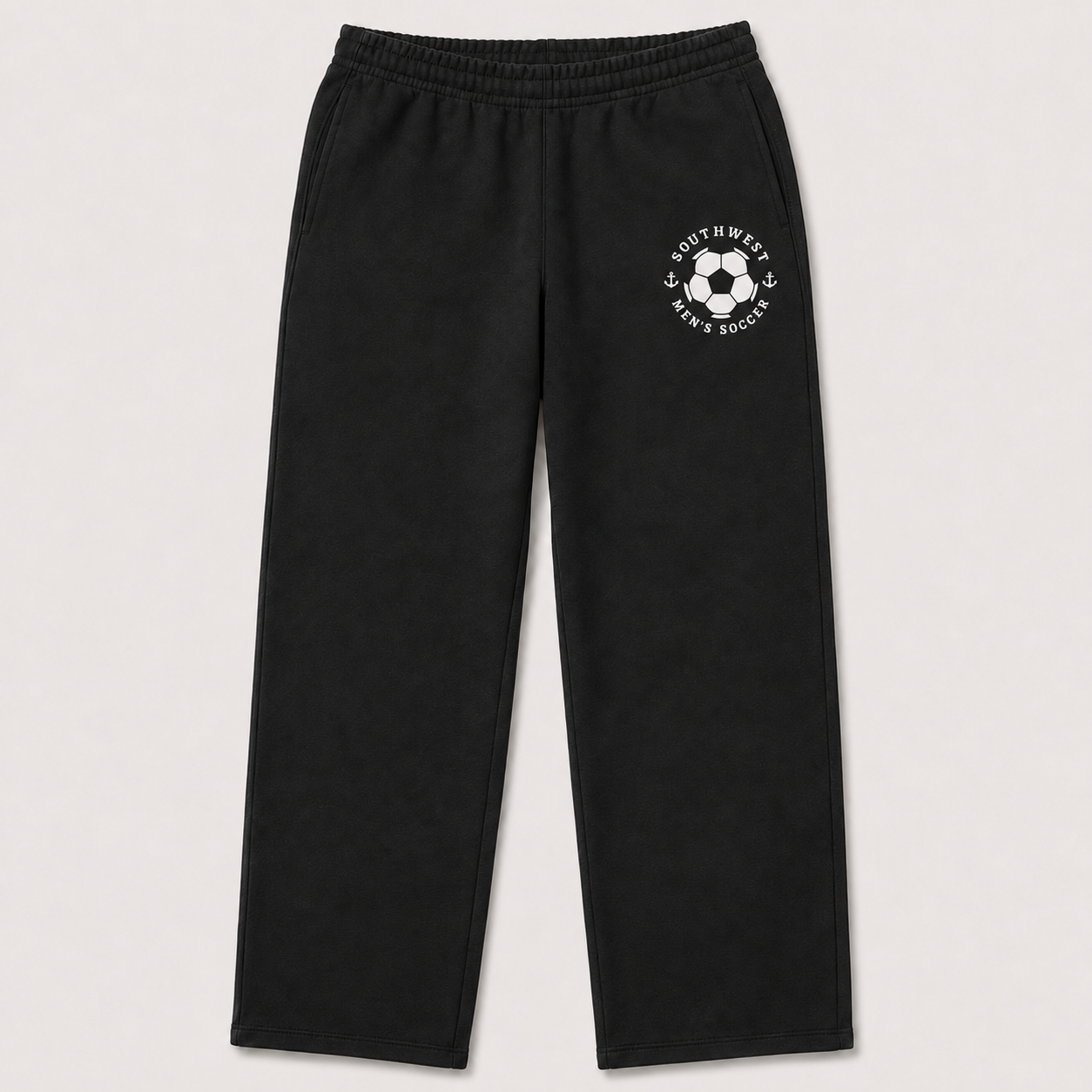Southwest men's soccer ball fleece sweatpants in black