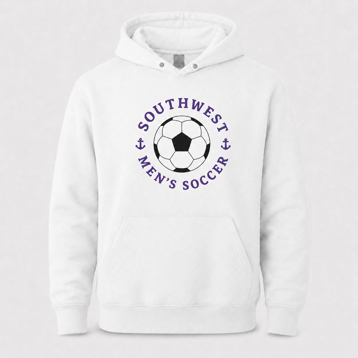 Southwest men's soccer ball hoodie in white