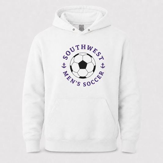 Southwest men's soccer ball hoodie in white