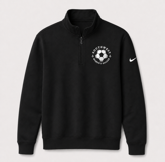 Southwest women's soccer ball Nike Club Fleece half zip in black