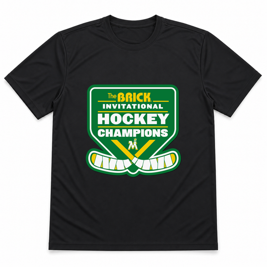 Team MN 16s Champions Nike black performance tee professional mockup