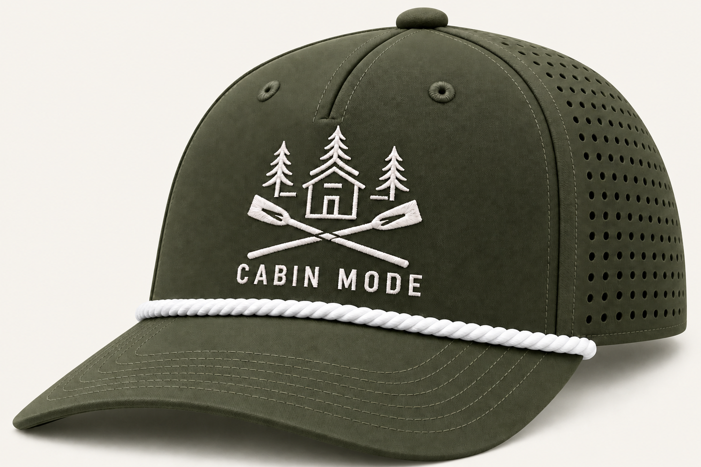 TTN Originals Cabin Mode Richardson classic rope hat in Olive / White