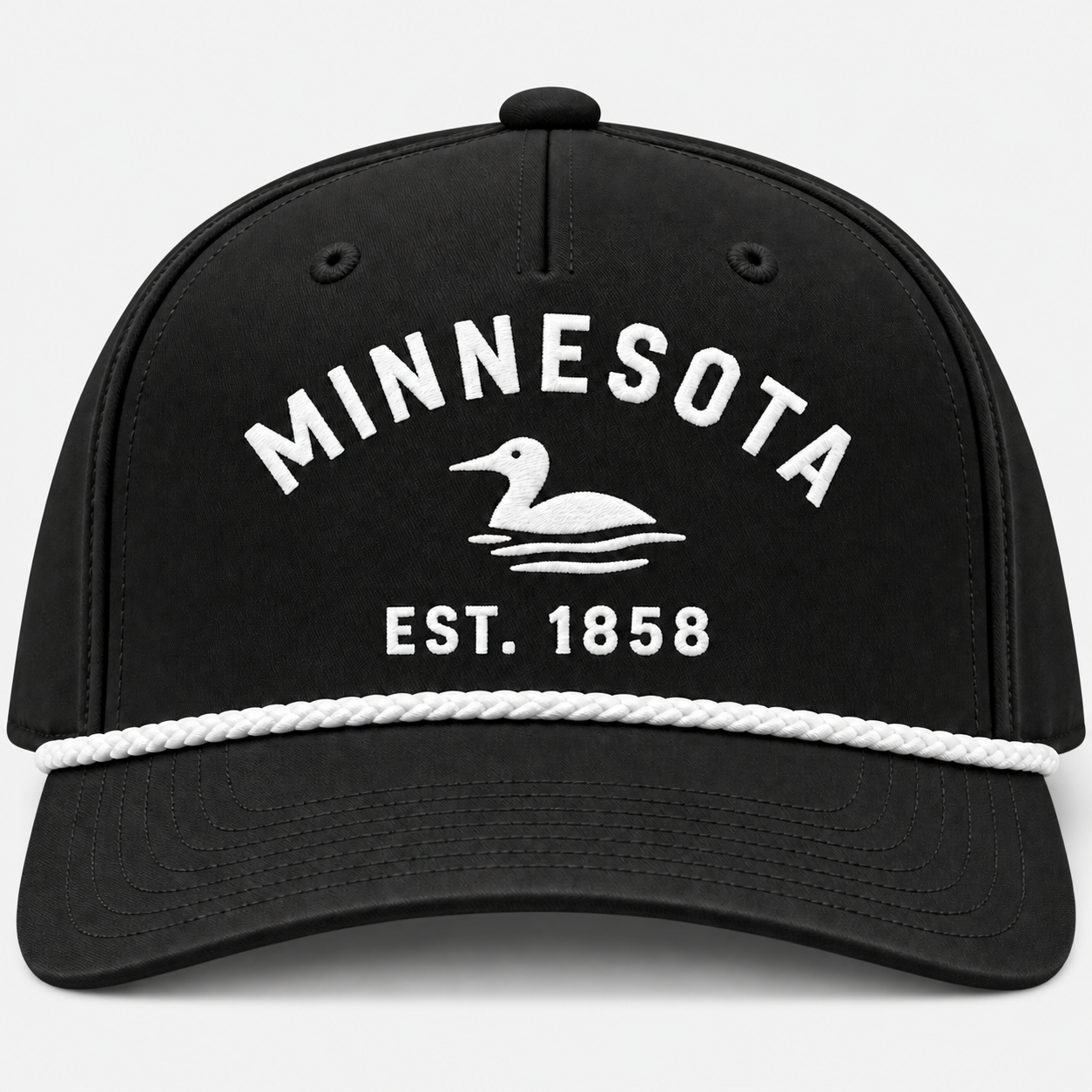 TTN Originals Minnesota Loon Established Richardson classic rope hat in Black / White