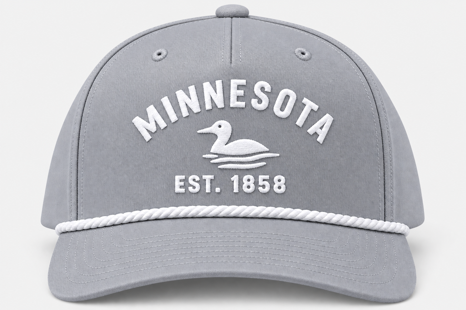 TTN Originals Minnesota Loon Established Richardson classic rope hat in Grey / White