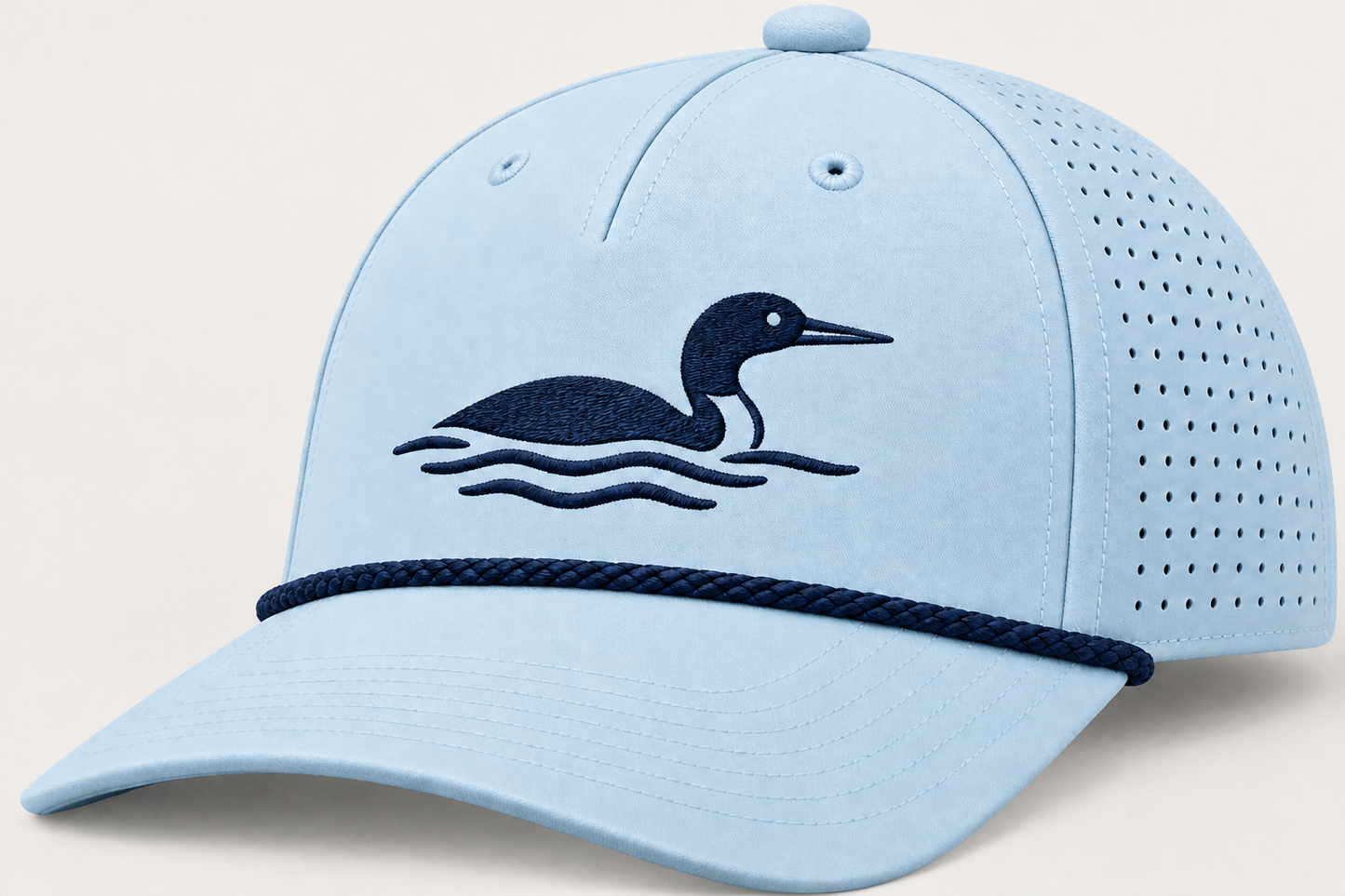TTN Originals MN Loon Richardson classic rope hat in Soft Blue / Navy