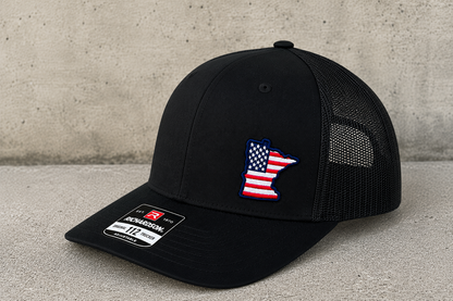 TTN Originals Minnesota USA Richardson 112 trucker hat in black side view