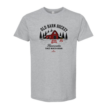 TTN Originals Old Barn Hockey printed t-shirt in heather gray