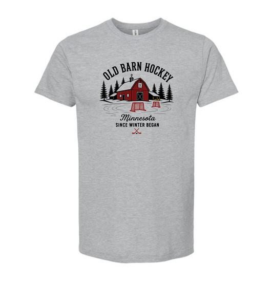 TTN Originals Old Barn Hockey printed t-shirt in heather gray