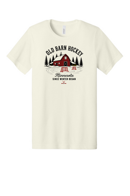 TTN Originals Old Barn Hockey printed t-shirt in natural triblend