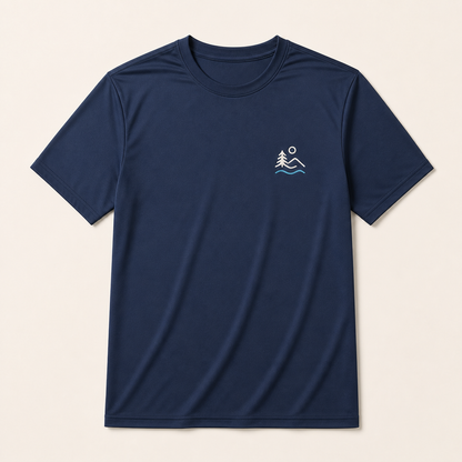 Navy custom performance t-shirt color variant by TTN Custom Apparel