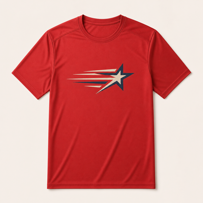 Red custom performance t-shirt color variant by TTN Custom Apparel