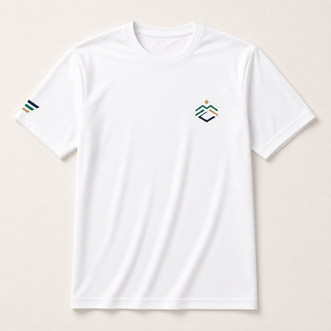 White custom performance t-shirt color variant by TTN Custom Apparel