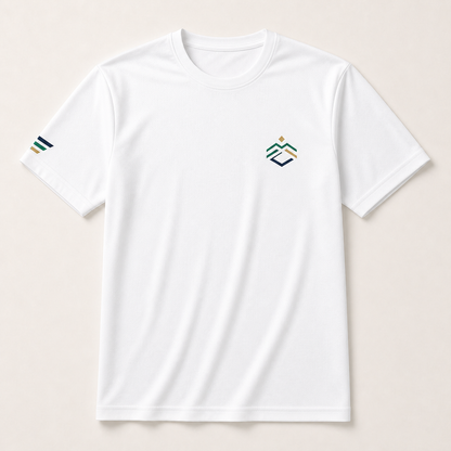 White custom performance t-shirt color variant by TTN Custom Apparel